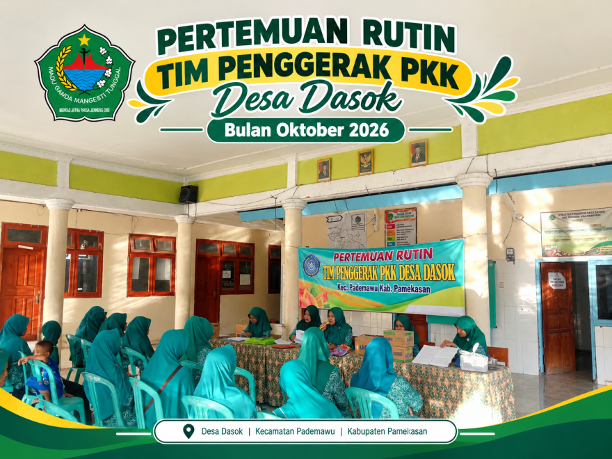 Pertemuan Rutin Tim Penggerak PKK Desa Dasok Bulan Oktober 2026